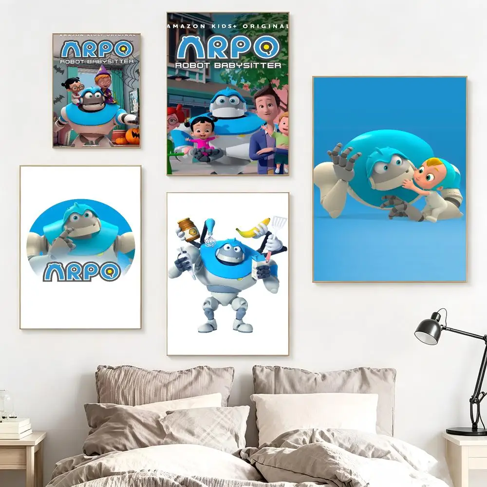 Cartoon A-ARPO ARPO the Robot Poster impermeable para el hogar sala de estar dormitorio bar decoracion estetica