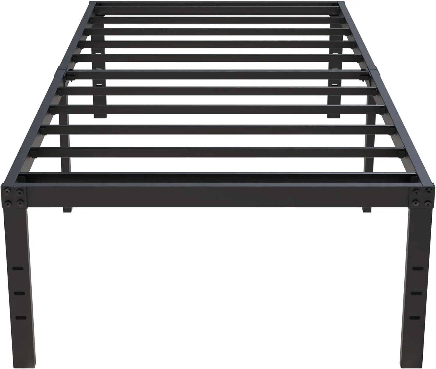 

18 Inch Twin XL Metal Bed Frame with High Storage, Easy Assembly, Supports 2500 lbs, Black