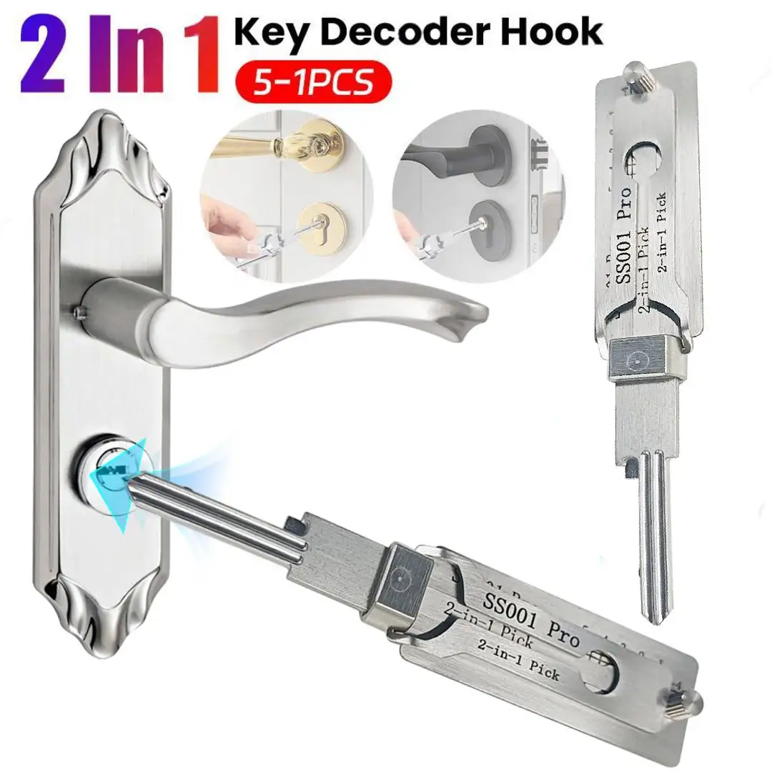 SS001 Key Decoder Hook Tool Pickup Hand Tool Stainless Steel Precision Tool O-ring Pickup Kit Maintenance Repair Kit ﻿