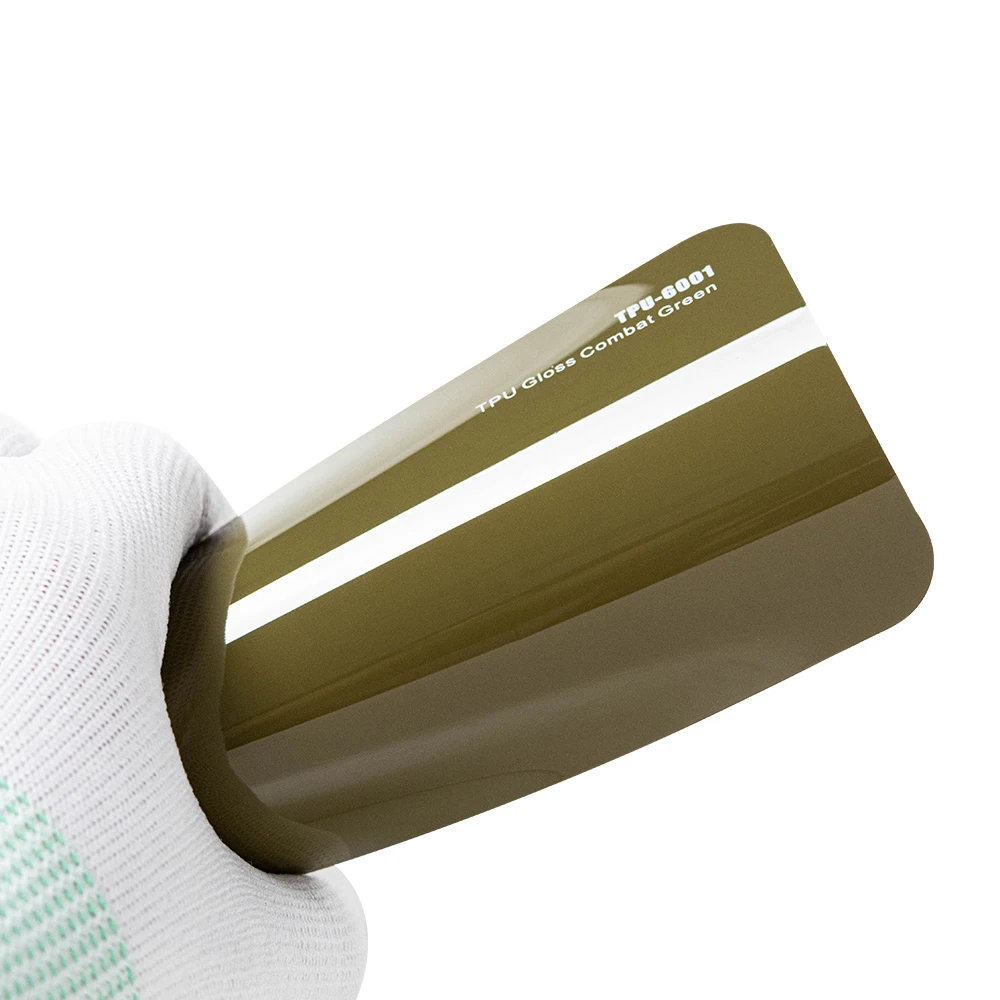 

HOHOFILM 1.52x3m TPU Gloss Combat Green Paint Protection Film Self Healing Anti Scratch Color TPU PPF Film Car Protective Film