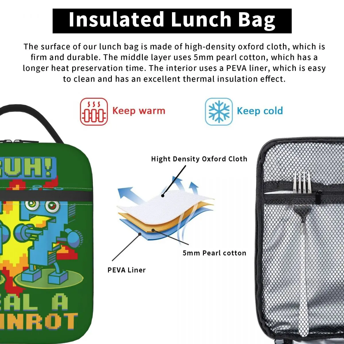 Bruh Steal A Brainrot 67 Six Seven Funny Brainrot Meme Insulated Lunch Bags Thermal Bag  Meal Container Tote Lunch Box Girl Boy