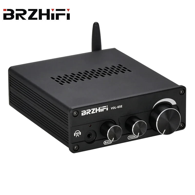 BRZHIFI Mini 65E Vacuum Tube Preamplifier Hifi Bluetooth-compatible 5.0 Stereo Preamp With Tone Adjustment For Sound Amplifier