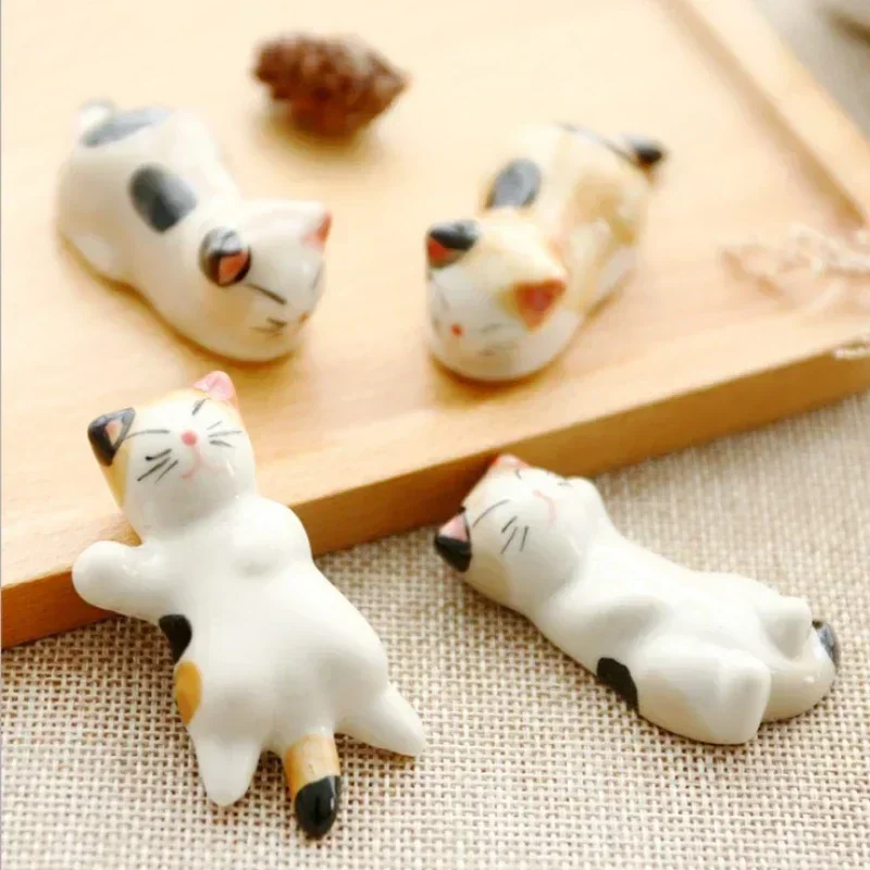 5/6pcs/Set Chopsticks Pillow Chopstick Rest Home Decoration Cat Chopsticks Forks Holder Chopsticks Holder Spoon Holder