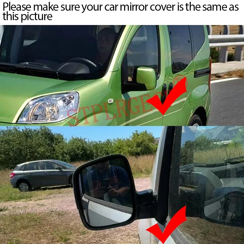 Für Fiat Fiorino Qubo 2008-2021 Nemo Bipper Ersatz-Seitenspiegel Heizglas Beheiztes Spiegelglas mit Platte Links Rechts – Detail 2