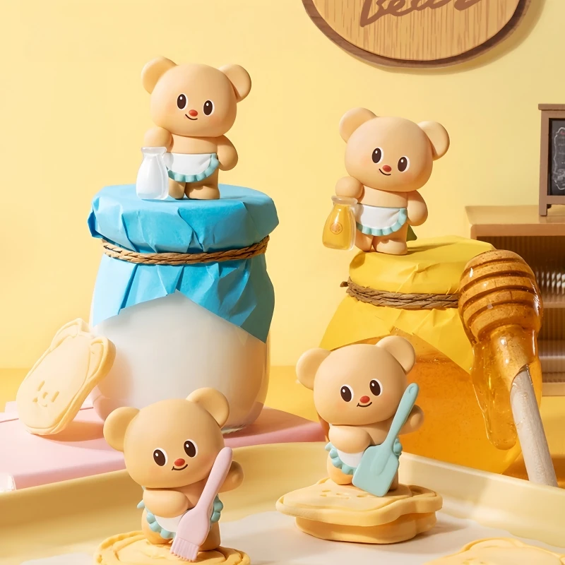 

Butter Bear Cute Grain Blind Box FUNISM Original Genuine Desktop Ornament Figurines Model Toy Desktop Decoration Birthday Gift