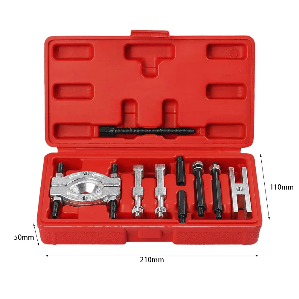

9Pcs Bearing Separator and Puller Set Bearing Removal Tool Set Bearing Separator Car Repair Tool Kit with Red Case
