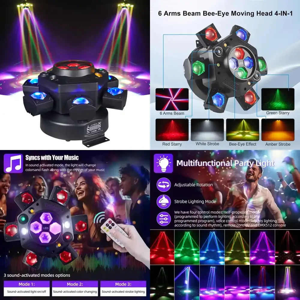 150W Professional Stage DJ Moving Head Lights DMX512 Strobe Light RGBW LED Beam Disco Stage Light for Wedding Party