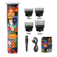 Kemei Hair Clipper KM-5017H KM-1102H Electric Shaving Machine Fashion Random Graffiti Pattern Trimmer Rechargeable Men's Shaver