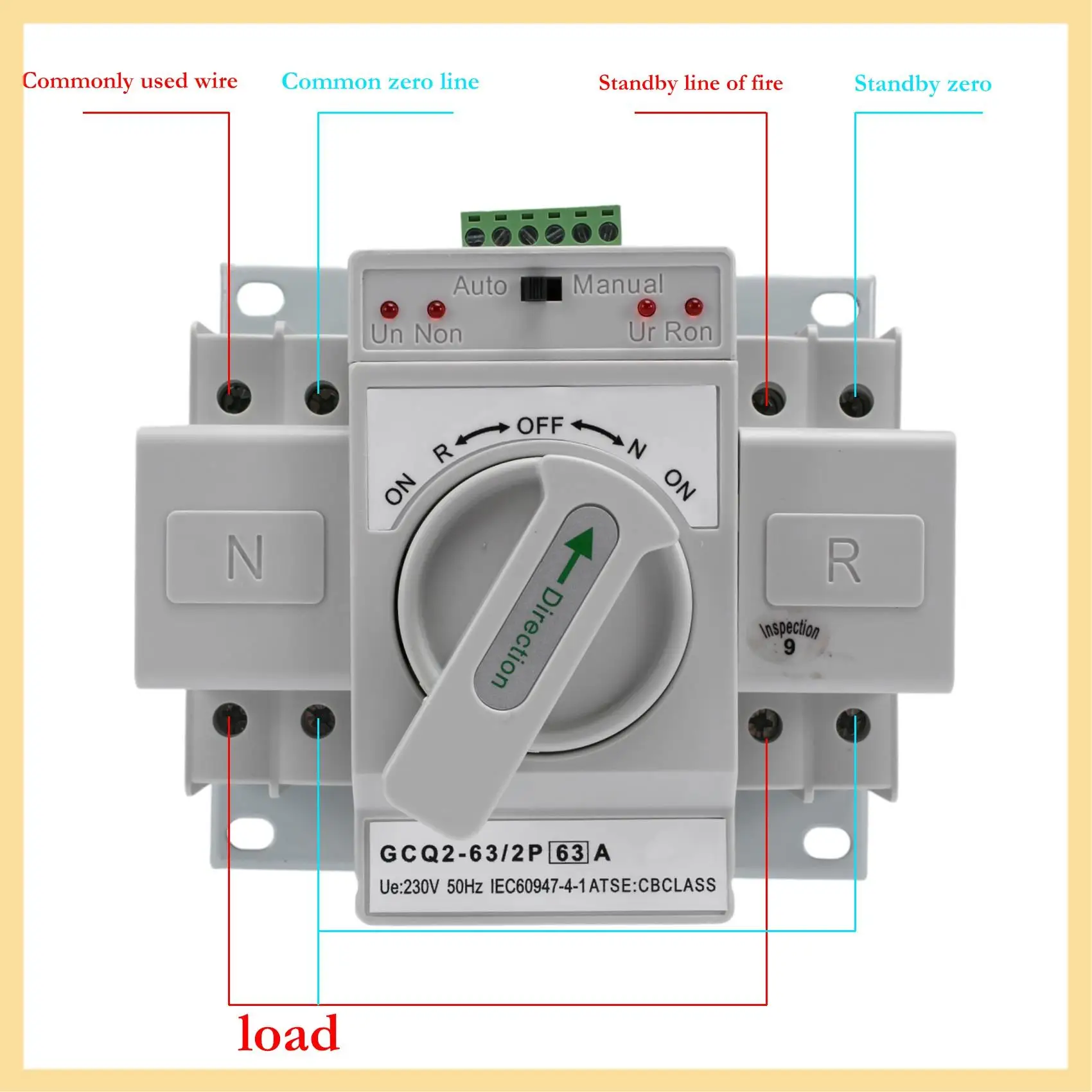 

GOOD-2P 63A MCB Type ATS Dual Power Automatic Transfer Switch Transfer Switch Power Transfer Switch Circuit Breakers 220V