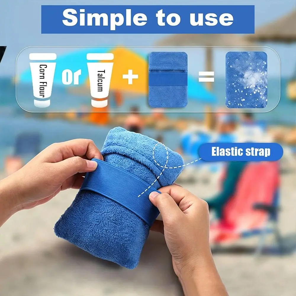 Lightweight Beach Sand Removal Gloves 12*10cm/14*12cm Hand-washable Outdoor Beach Use 4 Colors Sandproof Beach Towels
