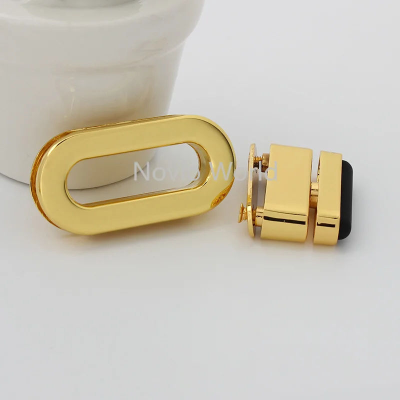 10-50sets 41*20mm K gold color oval shape fashion style twist lock for lady handbag decorative purse hardware lock