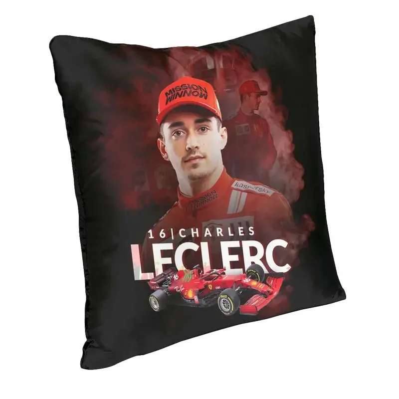 Charles Monaco Formula One Driver Leclercs Cushion Cover Two Side Printing Floor Pillow Case for Living Room Pillowcase