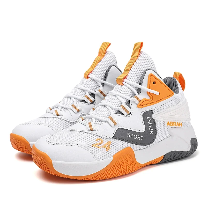 High Quality Boys Basketball Shoes Kids Sneakers Soft Sole Tennis Kid Sport Shoes Outdoor Non-Slip Trainer Kid Zoom Basket Shoes