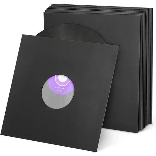 Imagen 2 del producto 10 Uds. Funda para discos LP, fundas para discos de vinilo de 12 pulgadas, bolsas de papel Kraft compuesto, cubiertas exteriores de cartón duro, chaquetas