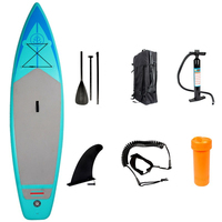 A01030 Inflatable Stand Up Paddle Board with 160kg Max Load, Tri-Fin System & 15 PSI EVA Deck Pad for Adults Fitness Lake Ocean
