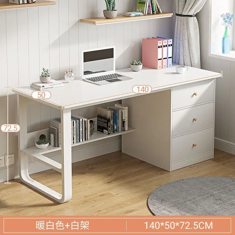 Computer desk Desktop Home desk Bookshelf Integrated table Student study table with drawers Bedroom office writing