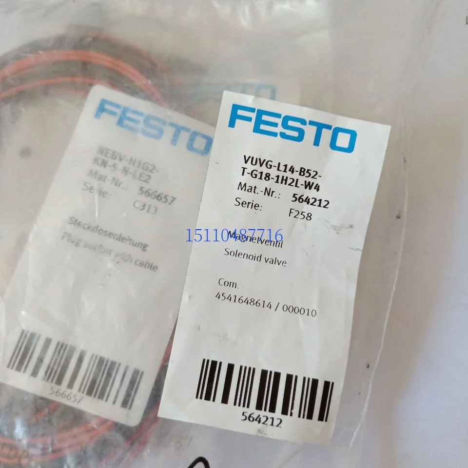 FESTO Solenoid Valve VUVG-L14-B52-T-G18-1H2L-W4 564212 Stock