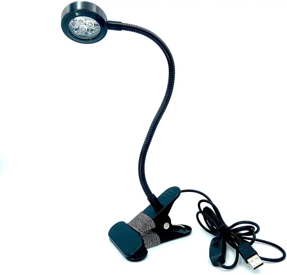 5W グースネックUVレジン硬化ライト（UVレジン型、ジュエリー製作、DIYクラフト用）およびグースネックUVランプ（ジェルネイル用）