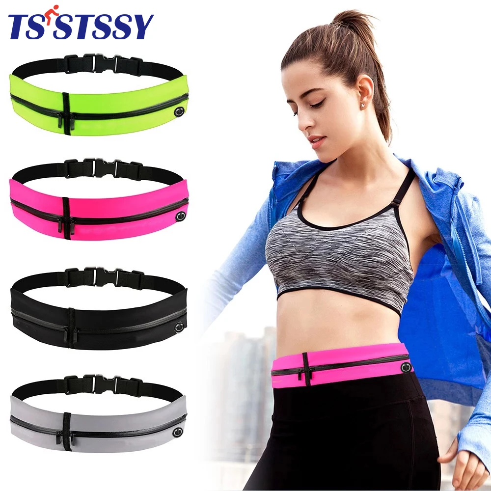 

Running Belts for Women Waterproof Fanny Pack Running Waist Pouch Phone Holder Adjustable Sports Money Belt with Headphone Port