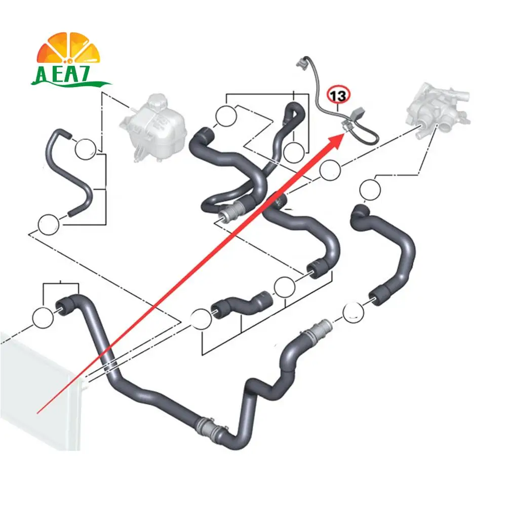 

AEA7-12518611289 Провод адаптера термостата охлаждающей жидкости для Mini R56 R60 R61 Cooper Paceman Countryman