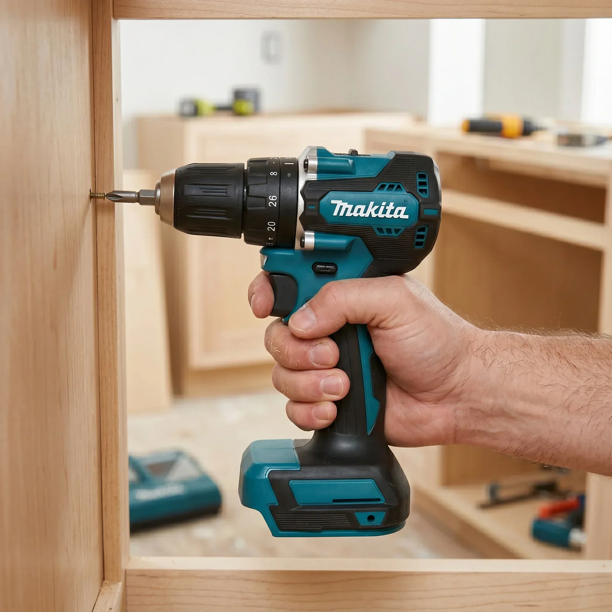Makita DDF487 18V Lithium Brushless Drill Driver Hand Tool For Drilling Screw Work Compatible With Makita 18V Battery System