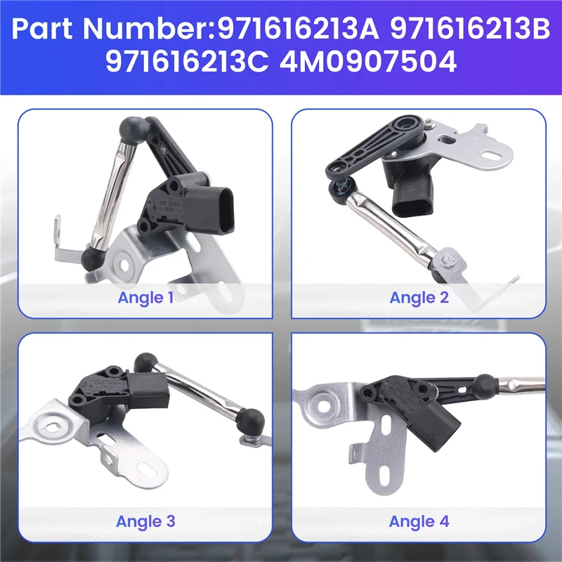 A02Q-971616213A 971616213B Sensor de nivel de altura delantero izquierdo para Porsche Panamera 971 Sensor de nivel de suspensión neumática 971616213C