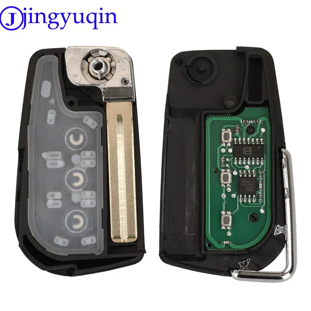 Jingyuqin 3 pulsanti modificato Flip Remote Car Key Fob ASK 433Mhz 4 d68 Chip per Lexus ES300 GS300 GS400 IS300 LS400 con Toy48