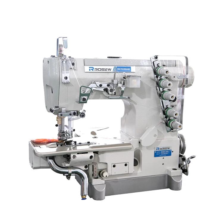 GC664-35BB Cylinder Bed Interlock Sewing Machine Left Cutter With Suction Device For T-shirt Hemming