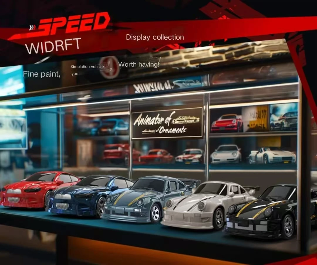 Novo 4wd 2.4ghz rc simulação mini drift carro palma modelo de corrida brinquedos de mesa 1/64 escala carro de controle remoto presente para crianças meninos