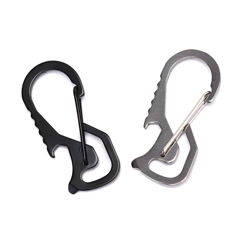 1Pcs Outdoor Useful Stainless Steel Buckle Carabiner Keychain Key Ring Clip Hook