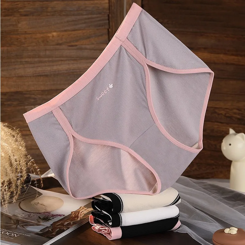 Plus Size Women's High-Leg Cut Sports Panties Princess Modal Cotton Briefs Gusset Antibacterial underpants High rise underwear