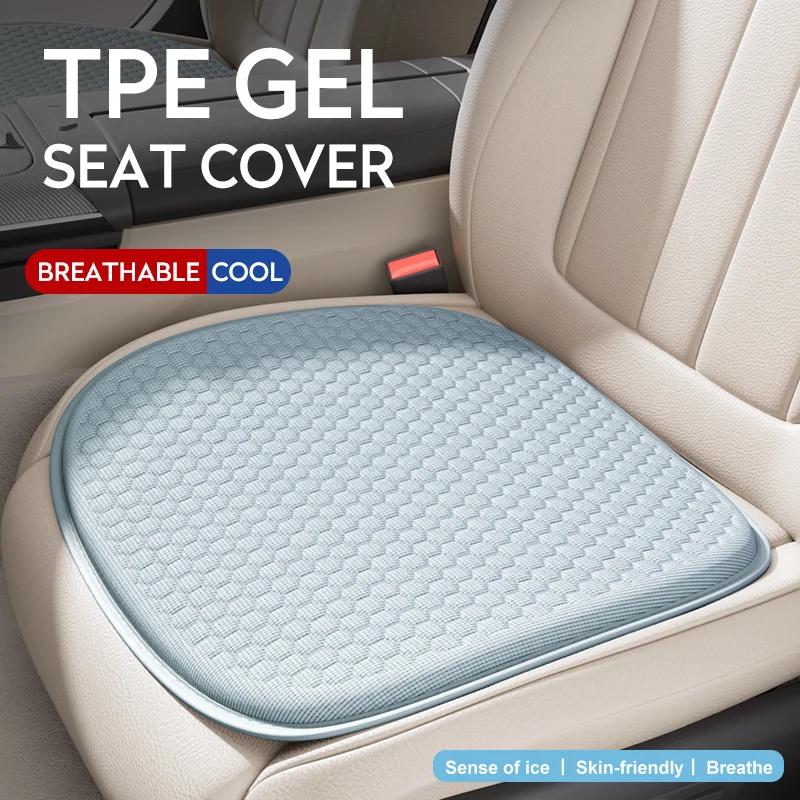 

Universal TPR Cooling Gel Car Seat Cover Breathable Honeycomb Gel Seat Cushion Summer Car Cool Cover Car Interiors Accessory