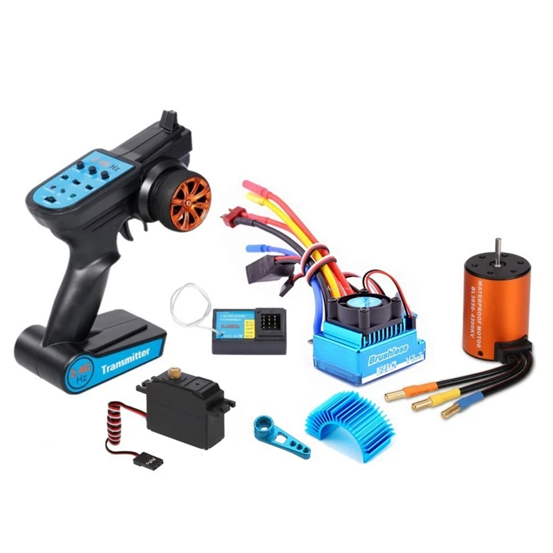 

Brushless Upgrades Kit Motor ESC Receiver Transmitter Servo Set For Wltoys 12428 12423 FY-03 1/12 RC Car Upgrade Parts