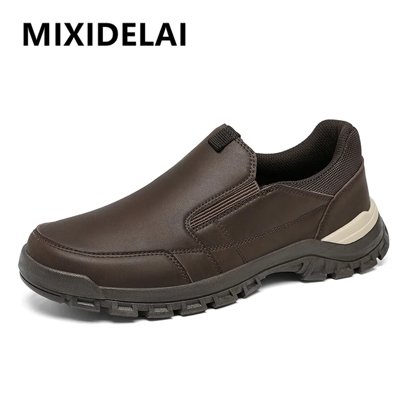 

Autumn PU Leather Men's Shoes Brand Sneakers Plus Size Men's Casual Leather Shoes Outdoor Slip-On Oxfords Men Flat Moccasins