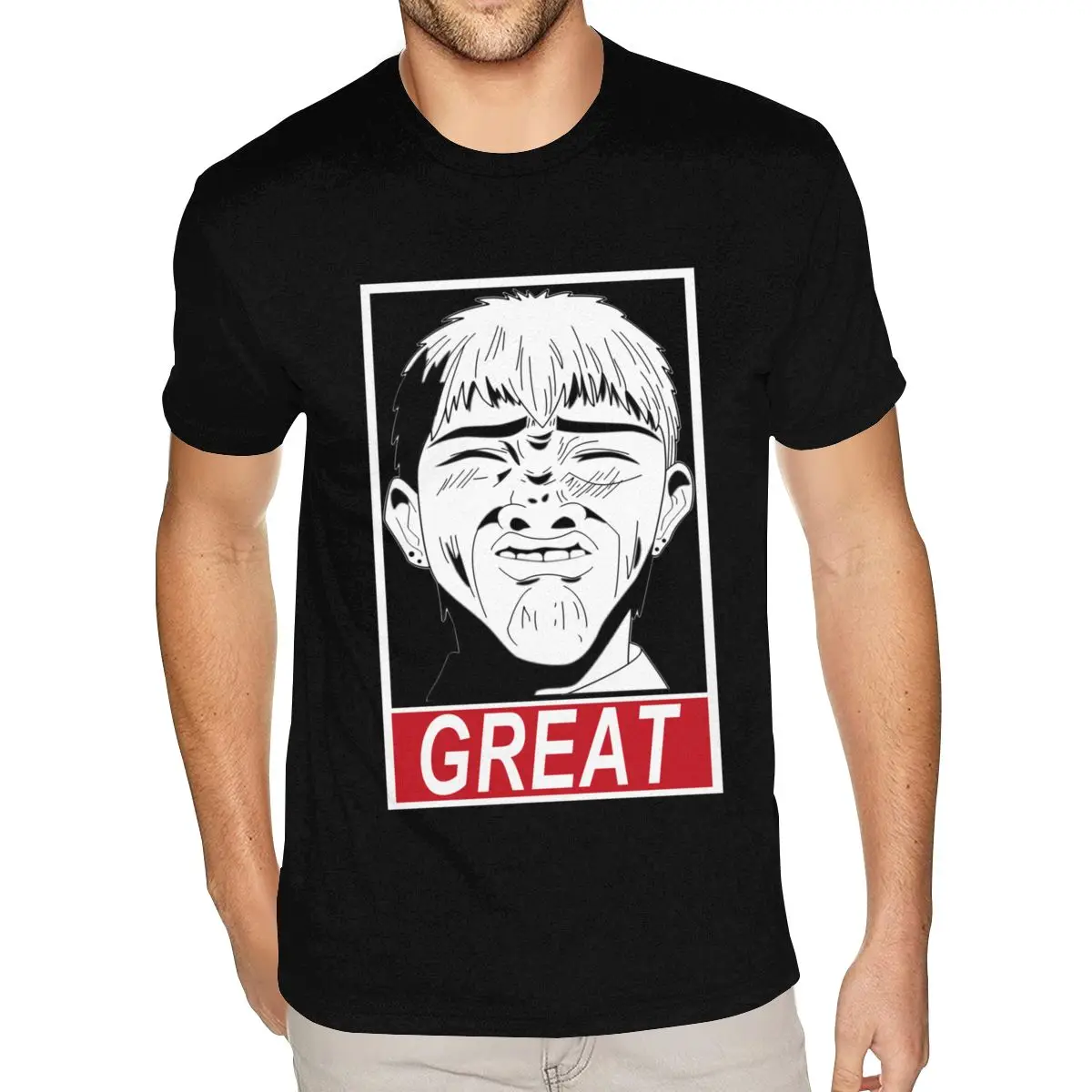 Camiseta de manga corta con cuello redondo, prealgodón, GTO Great Teacher Onizuka, camiseta Rock Family S