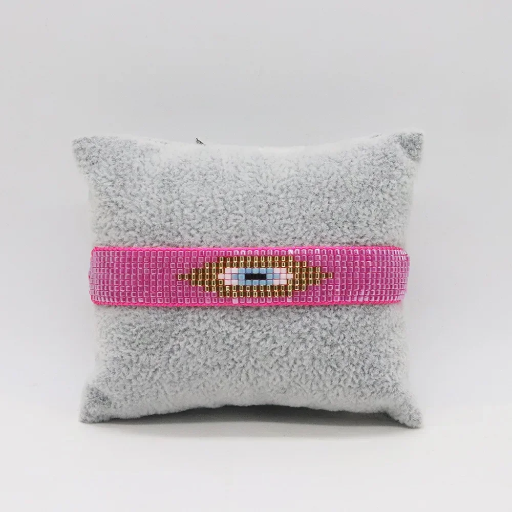 Rice bead bracelet suit  Hand woven  eye  smiling face  zircon  fashion  Simplicity  Bohemia  Adjustable Unisex  Beaded Bracelet