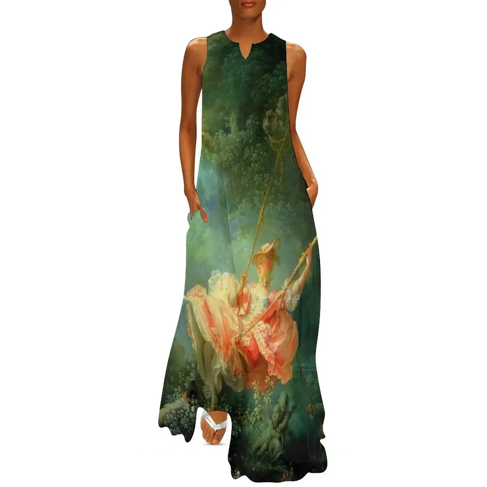 

Jean-Honoré Fragonard The Swing (L'Escarpolette)(The Happy Accidents of the Swing) Long Dress Female clothing Dress