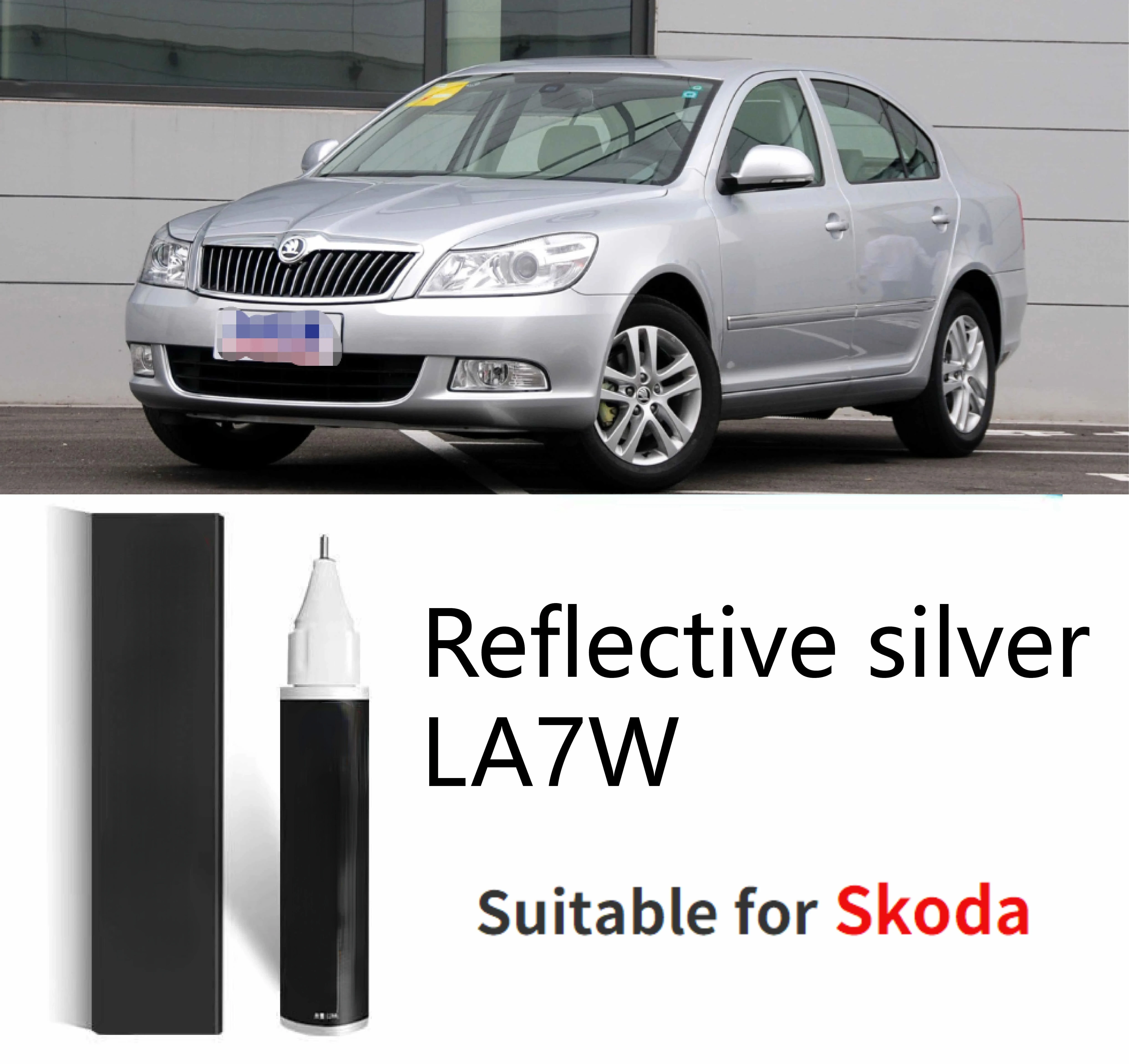 Suitable for Skoda Paint repair for scratch Reflect Silver LA7W Pure silver Cool Silver  paint marker pen spray booth