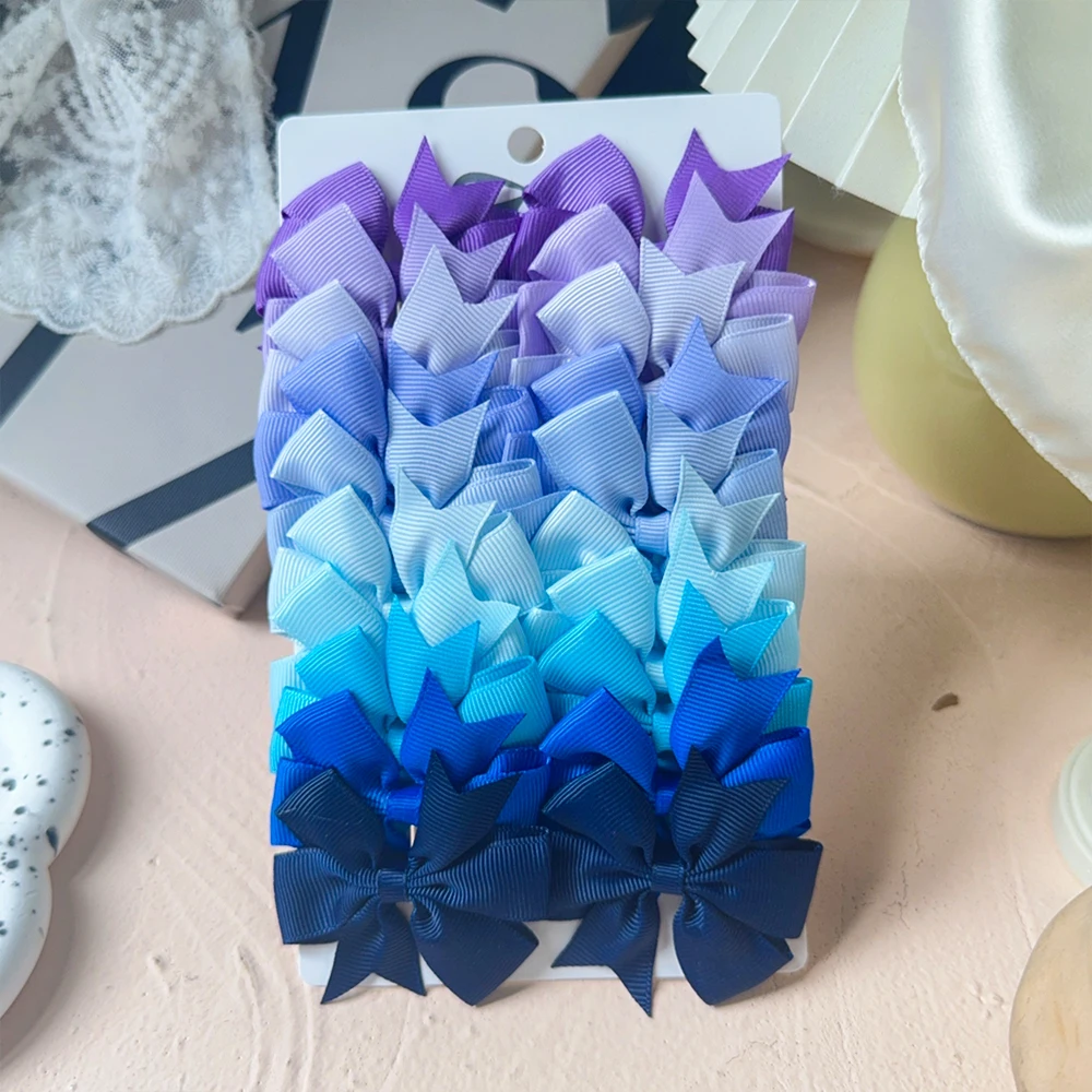

20Pcs/Set New Cute Ribbon Bowknot Hair Clips for Kids Handmade Bows Hairpin Barrettes Headwear Baby Girls Hair Accessories