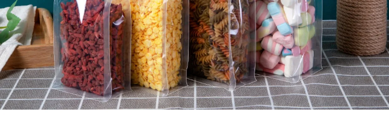 10/50 Stück Lebensmittelverpackungen, Druckverschlussbeutel, transparent, mit Griff, aufstehend, versiegelt, für die Aufbewahrung von Süßigkeiten, Nüssen, wiederverwendbarer Druckverschlussbeutel – Detail 9