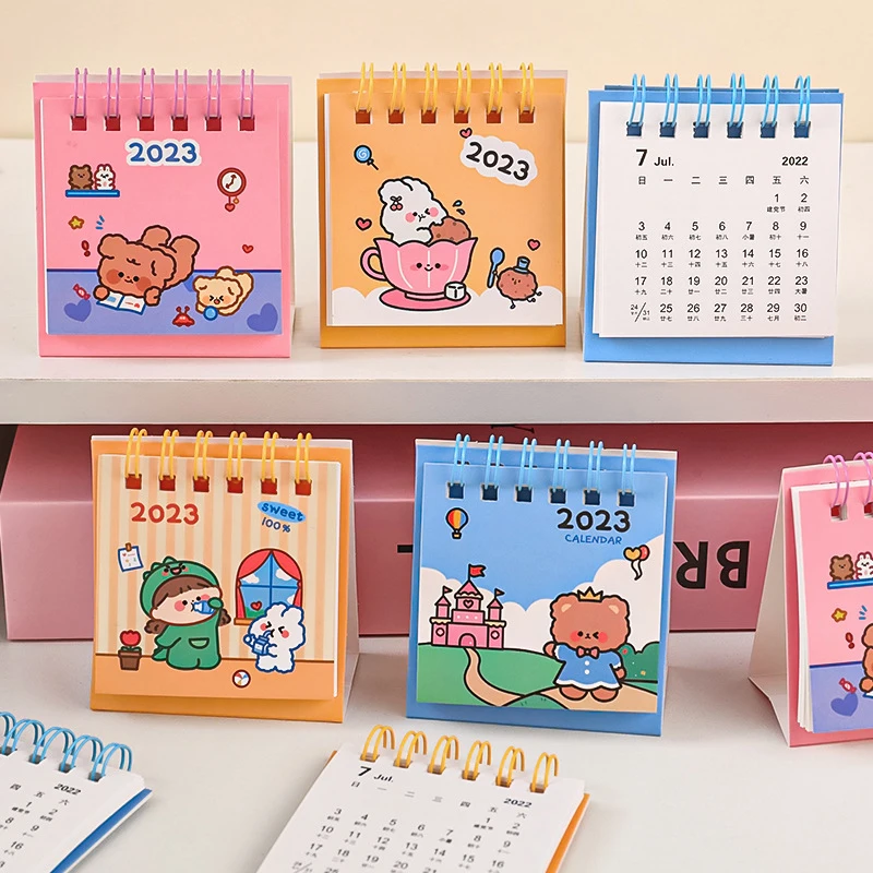 Simple Ins MIni Desk Calendar Animal Standing Calendar Daily Scheduler Table Planner Yearly Agenda Organize Настольный Календарь