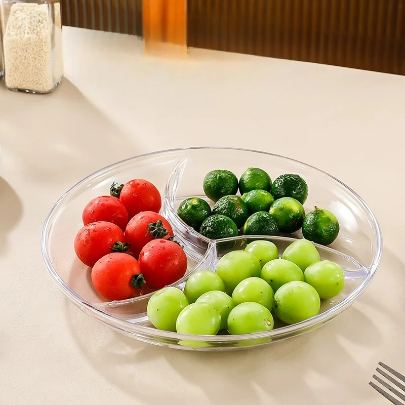 

LMM Multifunctional Thickened Prep Plate Three-grid Plate Ginger Garlic Hot Pot Side Plate