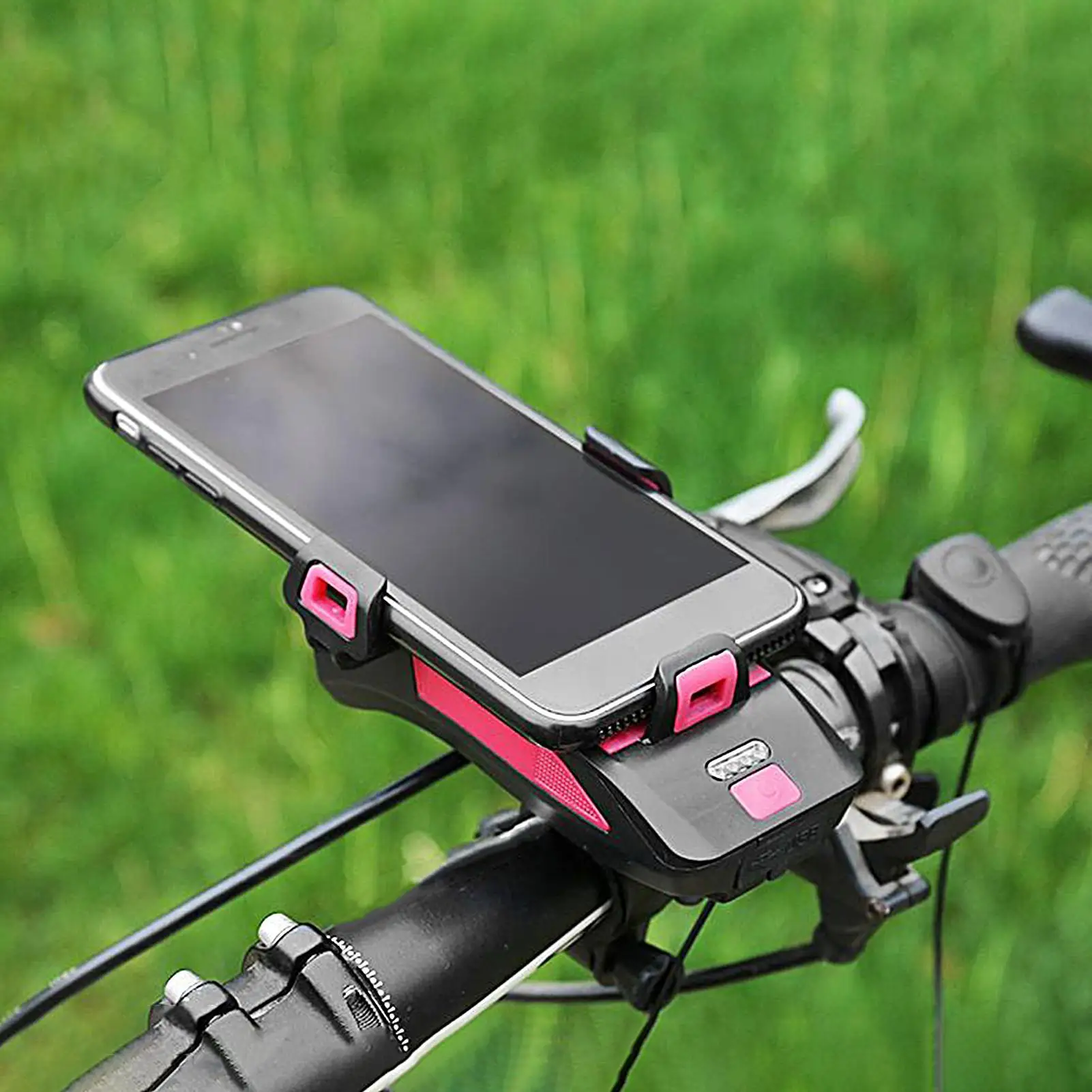 フロント自転車ライト-usb-充電式高輝度自転車ライト電話ホルダー付きアウトドア用品夜間走行サバイバル釣り