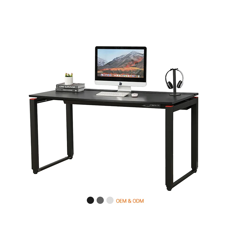 

Electric Height Adjustable RGB Lights Hidden Cable Motion Gaming Standing Desk With Cable Management