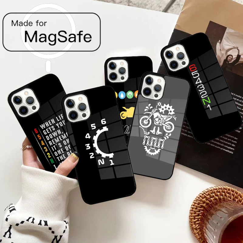 Capa de telefone magnética macia para motocicleta, capa sem fio magsafe para iphone 17 air 16e 12 13 14 15 pro max