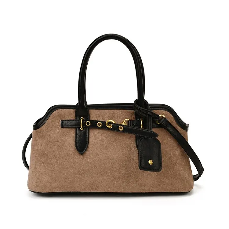 

‌ Стильная замшевая сумка-мессенджер, осень 202, женская сумка через плечо большой вместимости с регулируемым ремешком, пригородная стиль для работы и путешествий