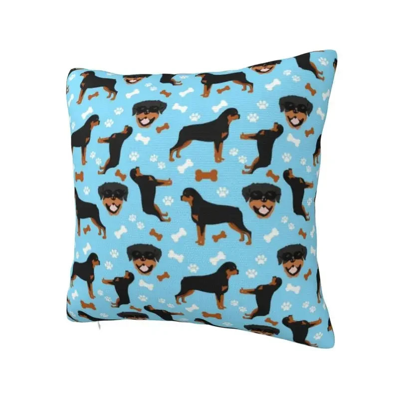 Nordic Style Rottweiler Dog Breed Cushion Cover 40x40cm Soft Animal Pillow Case for Car Square Pillowcase Bedroom Decoration