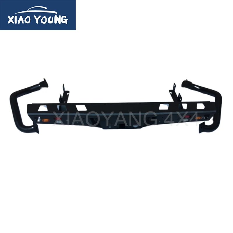 

Factory Hot Selling Steel Heavy Rear Bumpers for Hilux Vigo with Free Customized Logo 4x4 Pickup Accessories Rear Guard