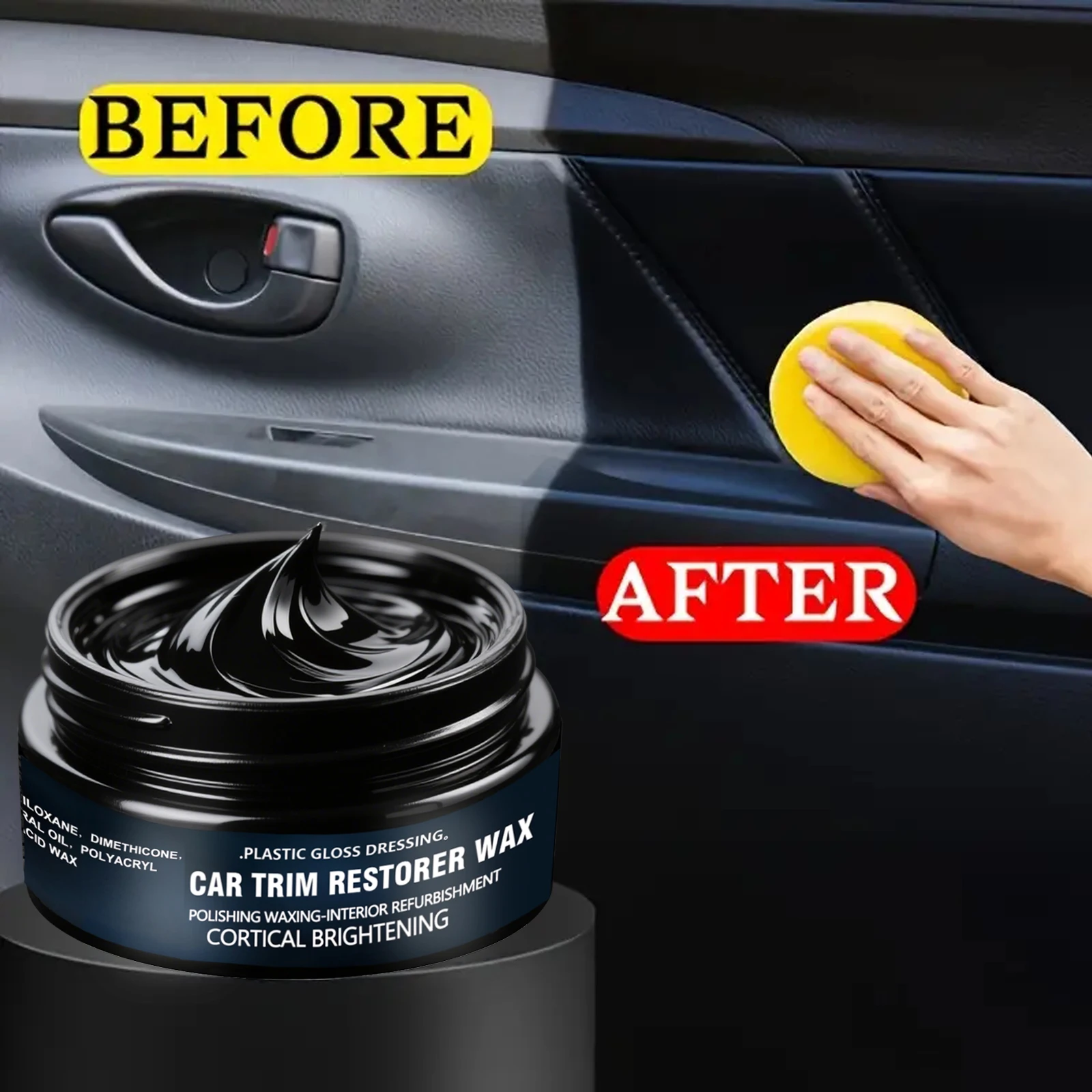 Ultimate Car Plastic and Trim Restorer – Back to Black Restores Faded Trim, UV Protection, Long-Lasting Ceramic Coating, Non-Gre