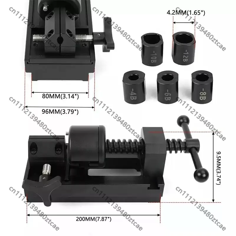 Modified High Pressure Oil Line Fitting Installation Tool, Manual Rotatable Detachable AN Fuel Hose Clamp